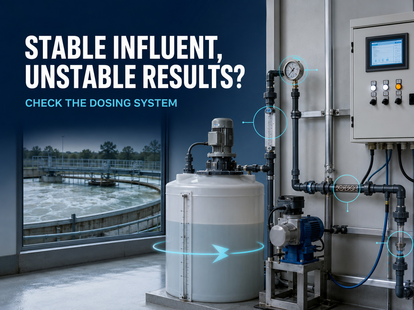 最新の企業ブログについて Stable Influent but Unstable Treatment Results? Check the Chemical Dosing System