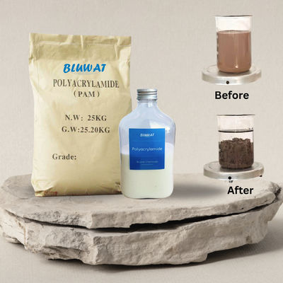 購入 プレミアムアニオンポリアクリラミド PAM 分子重量 5-22 百万 泥を厚くするために オンライン製造