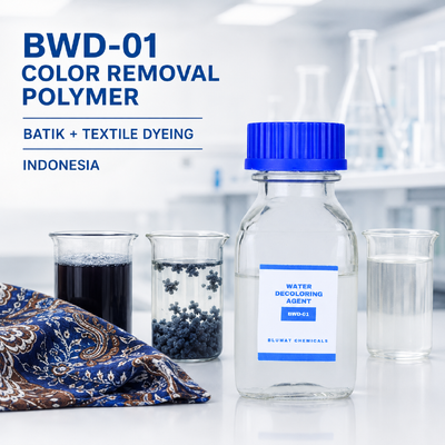 買う BWD-01 インドネシアのバティックや繊維染料の廃棄水用カチオン色除去ポリマー オンライン製造