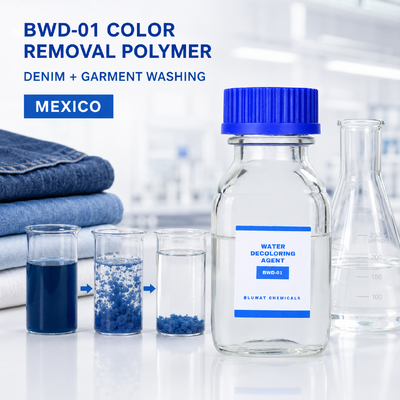 買う BWD-01 陽イオン性ポリマー 水処理脱色剤 固形分50% デニム洗濯排水用 オンライン製造