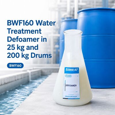 買う BWF160 廃水処理用非イオン性シリコーン消泡剤、添加量50-300 ppm、25 kgおよび200 kgドラム オンライン製造