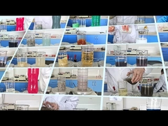 廃水処理用ケース 瓶 凝固剤と浮動剤による経験テスト